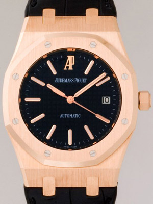 オーデマ・ピゲスーパーコピー AUDEMARS PIGUET ロイヤルオーク 15300OR.OO.D002CR.01 PG/ブラック皮ベルト ブラック