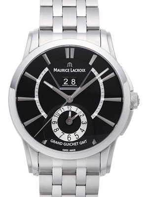 モーリス・ラクロアスーパーコピー ポントス グランギシェ GMT PT6208-SS002-330 ブラック 自動巻き
