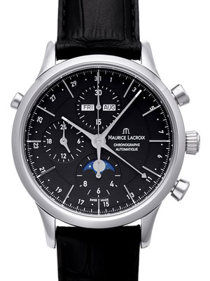 モーリス・ラクロアスーパーコピー レ・クラシック ムーンフェイズ LC6078-SS001-33ES ブラック