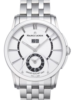 モーリス・ラクロアスーパーコピー ポントス グランギシェ GMT PT6208-SS002-130 シルバー