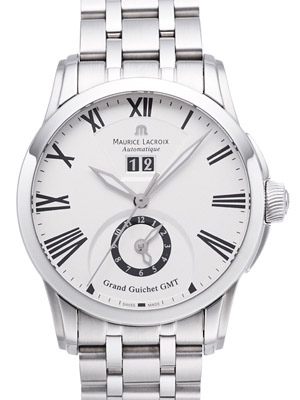 モーリス・ラクロアスーパーコピー ポントス グランギシェ GMT PT6098-SS002-110 シルバー