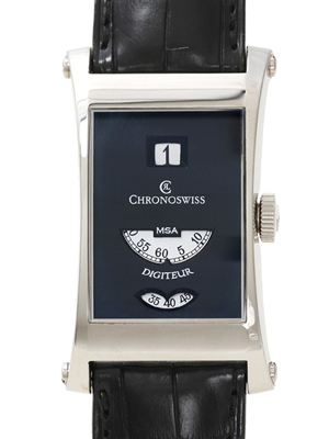 クロノスイススーパーコピー デジター CH1371W 18Kホワイトゴールド ブラック