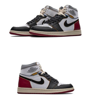 Union X Air Jordan 1 OG Hi Retro“Black Toe” BV1300-106 ナイキコピー ユニオン x エアジョーダン１　ブラックトゥ