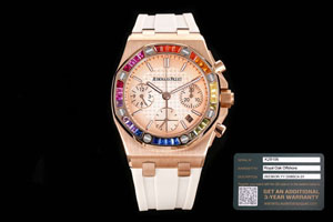 人気のAPオーデマピゲ37mm ap23060805 ロイヤルオークオフショアクロノグラフセレブリティレインボーリング限定モデルです。