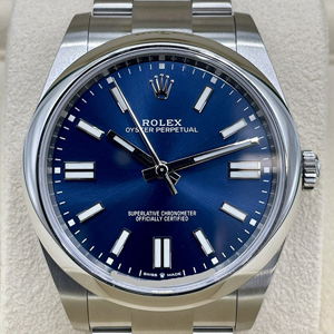 ロレックス オイスターパーペチュアル 124300 ステンレススチール ブライトブルー 41mm