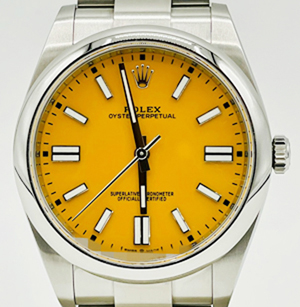 ロレックス オイスターパーペチュアル 124300 ステンレススチール イエロー 41mm