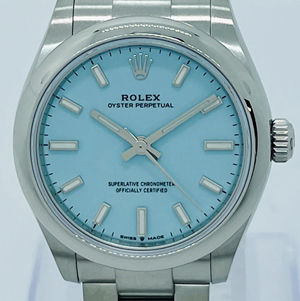 ロレックス オイスターパーペチュアル 277200 ステンレススチール ターコイズブルー 31mm