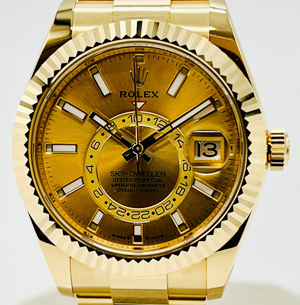 ロレックス スカイドゥエラー 336938 シャンパンカラー イエローゴールド 42mm