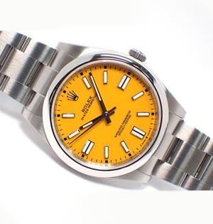 ロレックス オイスターパーペチュアル 124300 ステンレススチール イエロー 41mm スーパーコピー