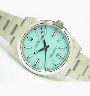 ロレックス オイスターパーペチュアル 124300 ステンレススチール ターコイズブルー  41mm スーパーコピー