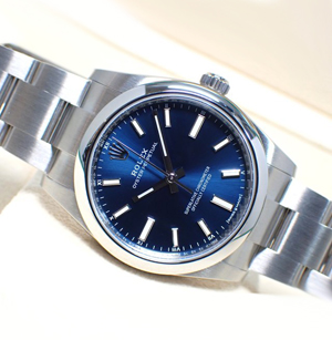 ロレックス オイスターパーペチュアル 124200 ステンレススチール ブライトブルー 34mm スーパーコピー