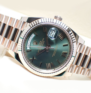 ロレックス デイデイト 228235 オリーブグリーンローマン 40mm スーパーコピー