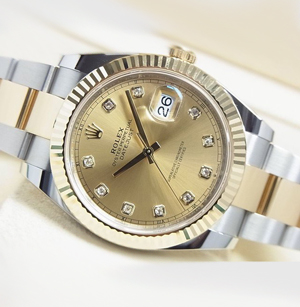 ロレックス デイトジャスト 126333G シャンパン文字盤 10Pダイヤ 41mm スーパーコピー