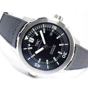 IWC スーパーコピー アクアタイマー オートマチック　ブラック　SS　ラバー IW329001