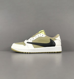 ナイキ スーパーコピー ジョーダン１ レトロ ロー ゴルフ トラヴィススコット ニュートラル オリーブ FZ3124-200 （Travis Scott x Nike Air Jordan 1 Low Golf NRG 
