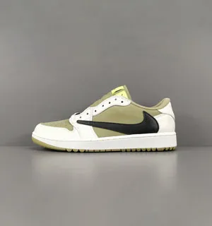 ナイキ スーパーコピー ジョーダン１ レトロ ロー ゴルフ トラヴィススコット ニュートラル オリーブ FZ3124-200 （Travis Scott x Nike Air Jordan 1 Low Golf NRG 