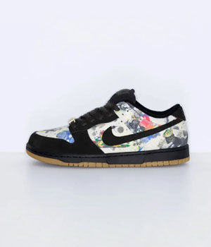 ナイキ スーパーコピー SB ダンクロー シュプリーム ラメルジーカジュアルスニーカー FD8778-001（Nike SB Dunk Low Supreme Rammellzee）