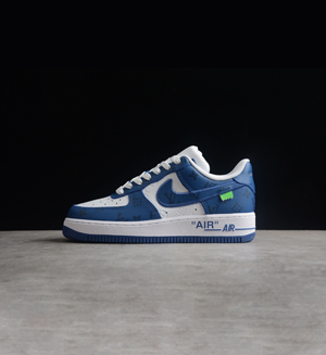 ナイキ スーパーコピー ナイキ x ルイ ヴィトン Air Force 1 Low By Virgil Abloh White blue カジュアルシューズ  1A9VAO