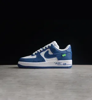 ナイキ スーパーコピー ナイキ x ルイ ヴィトン Air Force 1 Low By Virgil Abloh White blue カジュアルシューズ  1A9VAO