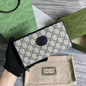 GUCCI スーパーコピー / グッチ インターロッキングG ラウンドジップ 長財布（673003 K9GSN 4075）