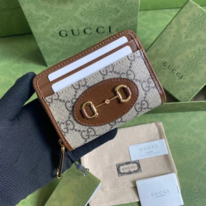 GUCCI スーパーコピー/ グッチ 〔グッチ ホースビット 1955〕カードケース ブラウン（658549 92TCG 8563）