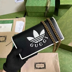 グッチ x アディダス スーパーコピー （adidas x Gucci） チェーン ウォレット ブラック （621892 UZ3BG 1057）