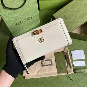 GUCCI スーパーコピー / グッチ〔ダイアナ〕ベージュ ジップアラウンドウォレット（658634）