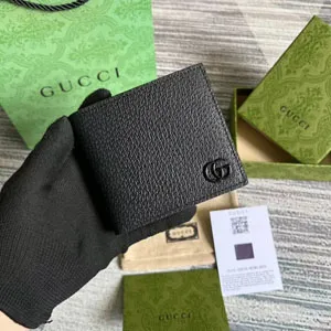 GUCCI スーパーコピー / グッチ GG マーモント レザー 二つ折り ウォレット （428726 1T56F 1000）