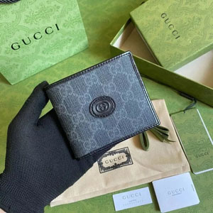 GUCCI スーパーコピー / グッチ インターロッキング GGスプリーム 2つ折り財布 （671652 92TCN 1000）