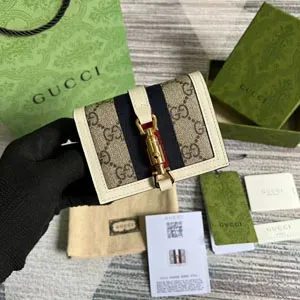 GUCCI スーパーコピー / グッチ〔ジャッキー 1961〕カードケース ウォレット（コイン＆紙幣入れ付き）ホワイト（645536 HUHHG 9794）