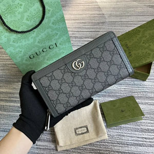 GUCCI スーパーコピー / グッチ 〔オフィディア〕ジップアラウンドウォレット グレー（706844 UULBN 1244）