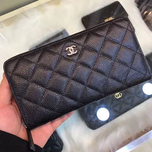 CHANEL スーパーコピー / シャネル クラシック ロングジップ ウォレットブラック×プラチナ（AP0242 Y01864 C3906）