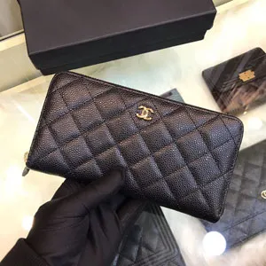 CHANEL スーパーコピー / シャネル クラシック ロングジップ ウォレットブラック×ゴールド（AP0242 Y01864 C3906）