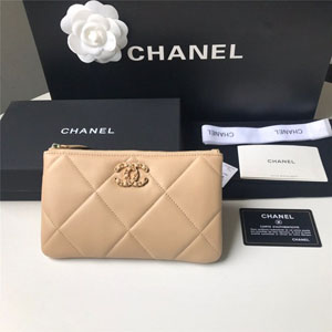 CHANEL スーパーコピー/ シャネル 19 スモール ポーチ ライトイエロー（AP1059）