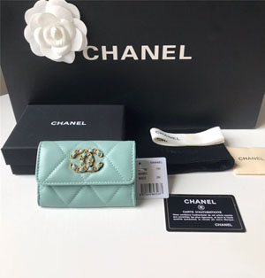 CHANEL スーパーコピー/ シャネル 19フラップカードケース ブルー（AP1790 ）