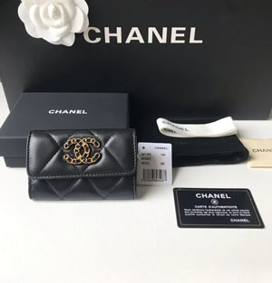 CHANEL スーパーコピー/ シャネル 19フラップカードケースブラック（AP1790 B04852 94305）