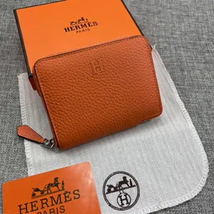 エルメス スーパーコピー クラシック 小銭入れ /短財布 牛革 オレンジ  062