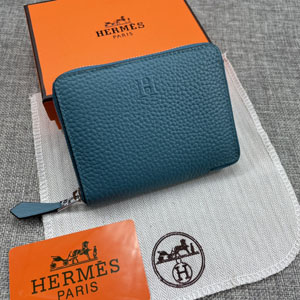 エルメス スーパーコピー クラシック 小銭入れ /短財布 牛革 ブルー 064