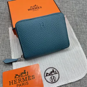エルメス スーパーコピー クラシック 小銭入れ /短財布 牛革 ブルー 064