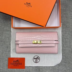 エルメス スーパーコピー ケリー 長財布/パテントレザー ピンク 067