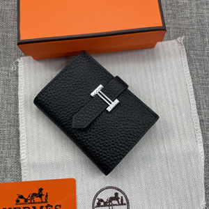 エルメス スーパーコピー ベアン ミニ 財布 ブラック ライチパターン(H039796CK89)