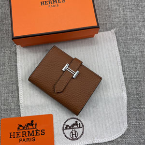 エルメス スーパーコピー ベアン ミニ 財布 ブラウンライチパターン(H039796CK37)
