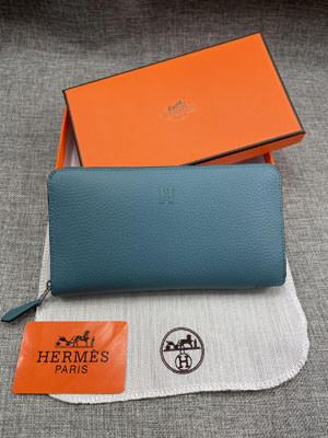 エルメス スーパーコピークラシック 長財布 牛革 ブルー 034