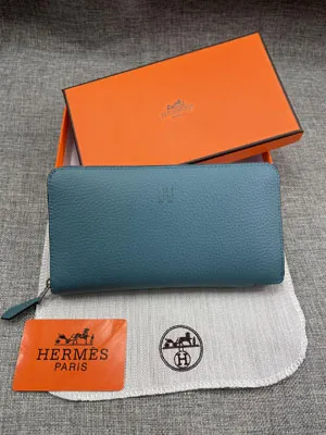 エルメス スーパーコピークラシック 長財布 牛革 ブルー 034