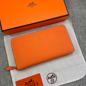 エルメス スーパーコピー クラシック 長財布 牛革 オレンジ 047