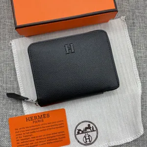 エルメス スーパーコピー クラシック 小銭入れ /短財布 牛革 ブラック 050