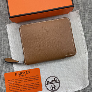 エルメス スーパーコピー クラシック 小銭入れ /短財布 牛革 ブラウン 053
