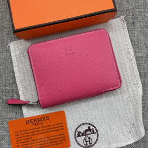 エルメス スーパーコピー クラシック 小銭入れ /短財布 牛革 ローズレッド 054