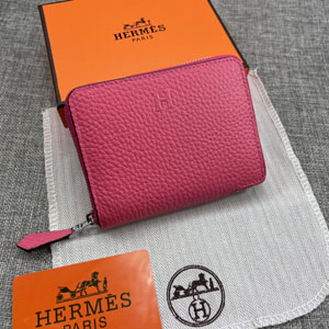 エルメス スーパーコピー クラシック 小銭入れ /短財布 牛革 ローズレッド 059