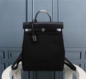 Hermes/エルメス スーパーコピー Rucksack Herbag a dos Zip retourne バックパック ブラック（H077670CKAB）